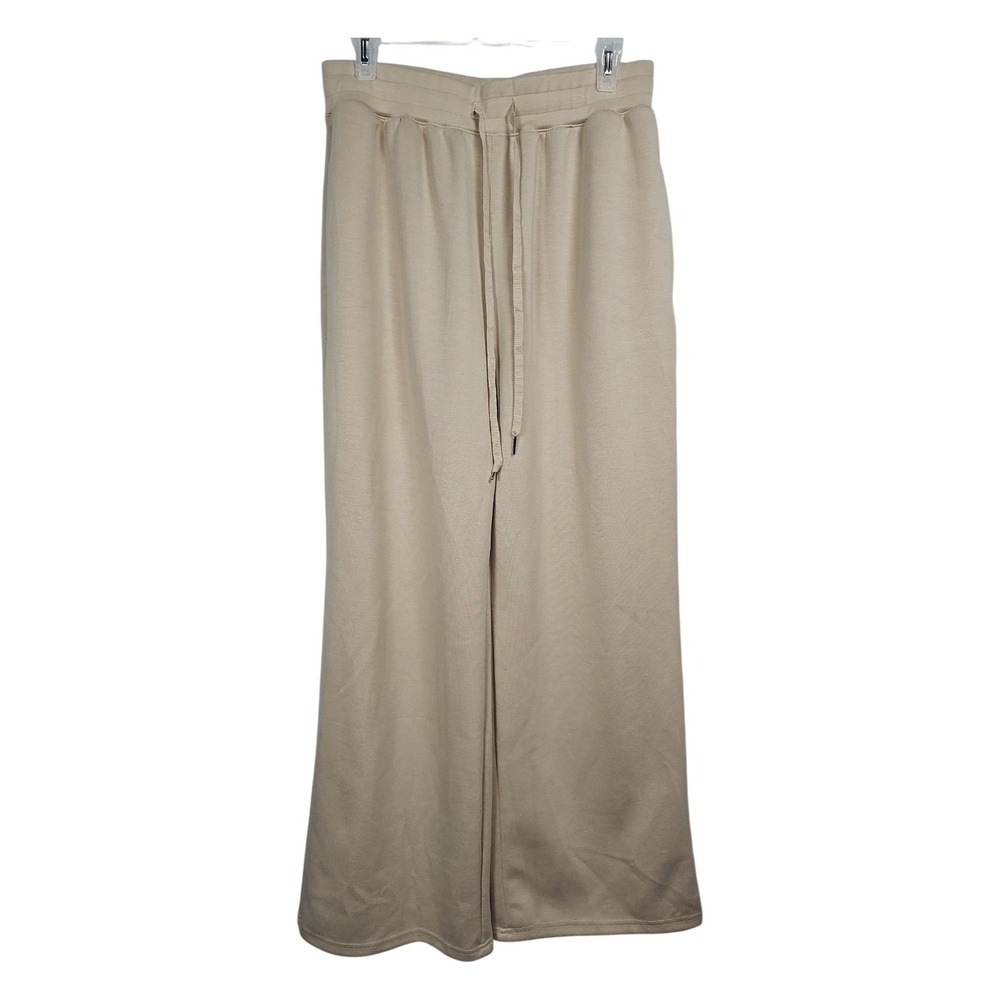 ANRABESS Wide Leg Lounge Pants Tan Beige High Waist Women XL